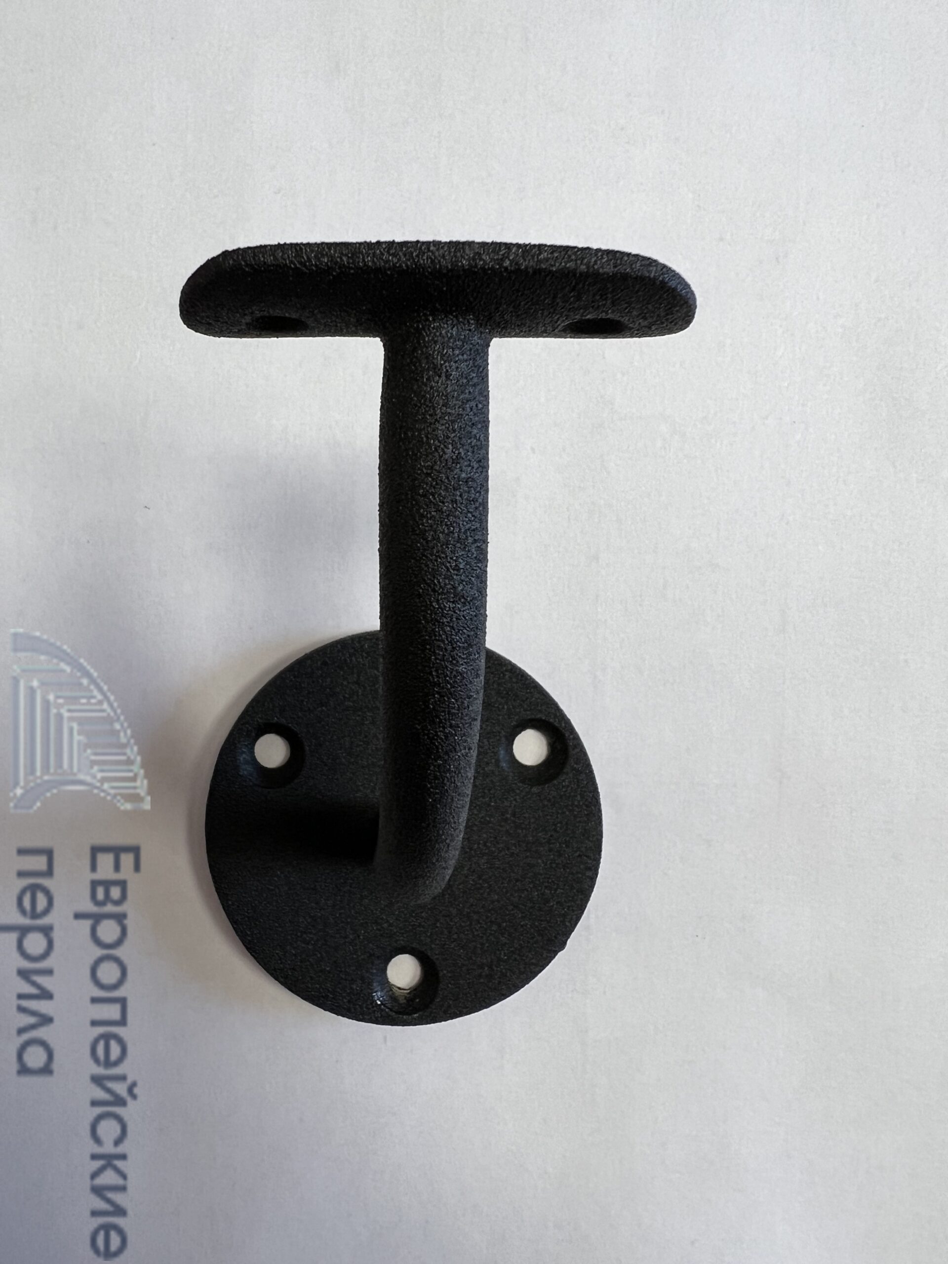 Пристенный настенный, кронштейн, поручня черного цвета - ∅38,42.4,50,8 мм (Россия)