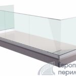 Ограждения со стеклом (без стоек) в зажимной шине