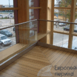 Ограждения со стеклом (без стоек) в зажимной шине