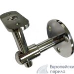 Пристенный регулируемый по высоте кронштейн с ложементом под плоский поручень Пристенный регулируемый по высоте кронштейн с ложементом под плоский поручень